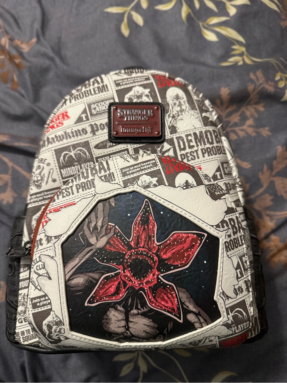 Loungefly Stranger Things Demogorgon Mini Backpack - Black, White & Red